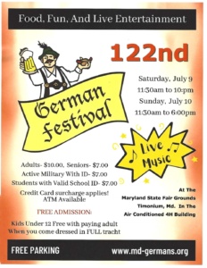 2022 Maryland German Festival