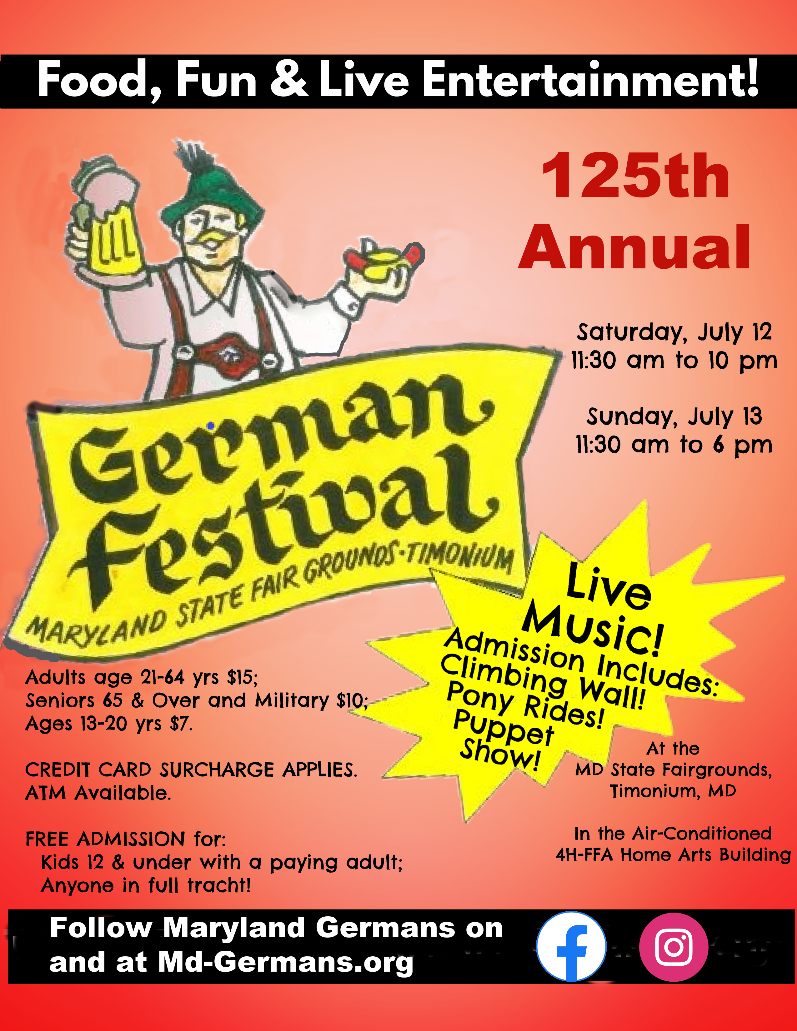 MARYLAND GERMAN FESTIVAL @ Maryland State Fairgrounds